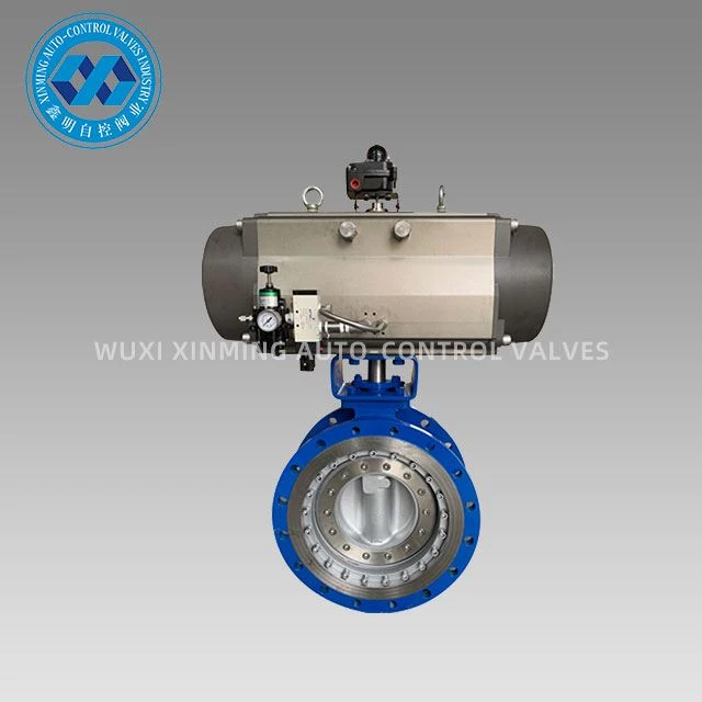 Pneumatic actuator Tri-eksantrik papiyon valv