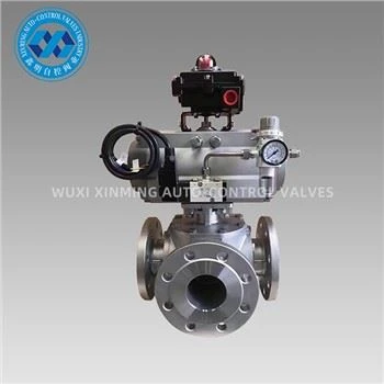 Pneumatic Nerjaveèi asye 3 Way boul valv