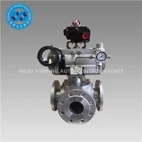 Pneumatic Nerjaveèi asye 3 Way boul valv