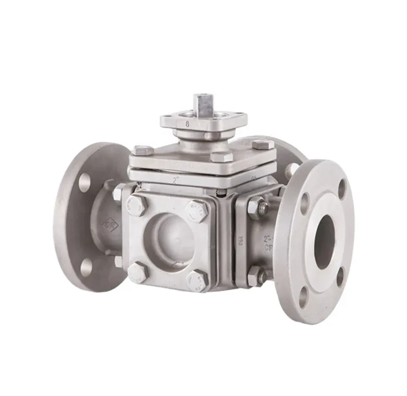 Valv boul 3 fason ak 180 degre vire Pneumatic actuator