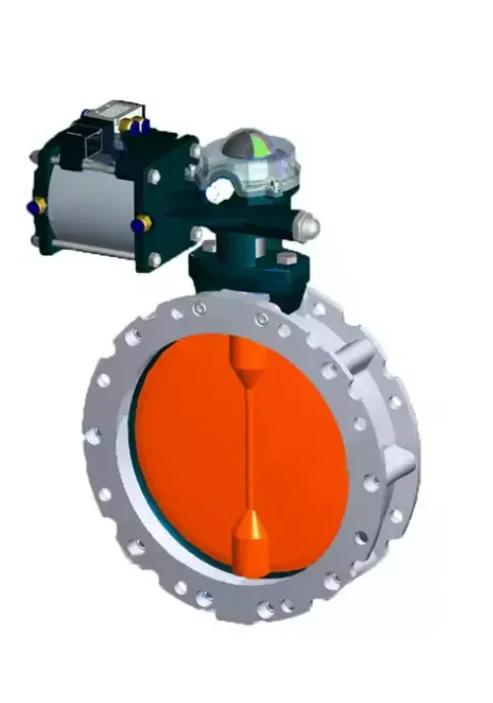 DN25 Pneumatic Pousyè aliminyòm Valv