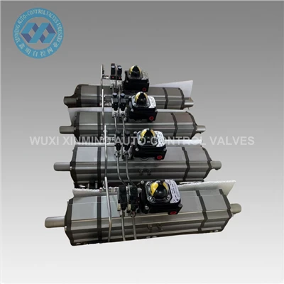 Pneumatic Actuator pou twa-etap kontwòl koule nan tiyo petrochimik