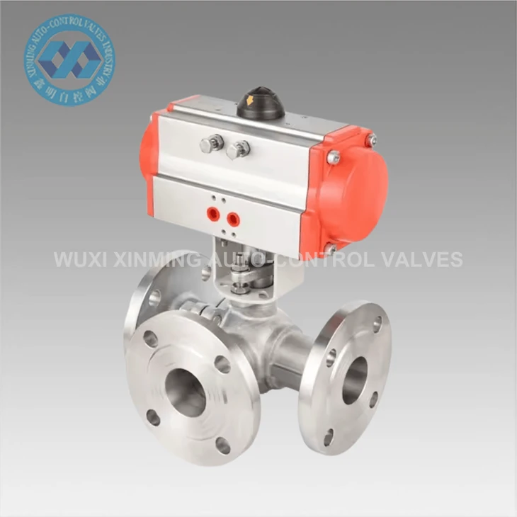 Pneumatic aktive twa-fason Nerjaveèi asye valv boul