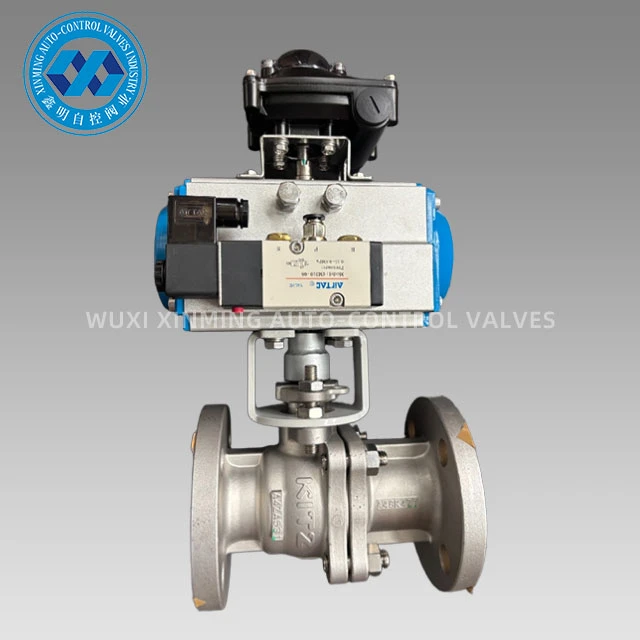 Pneumatic kontwòl valv boul