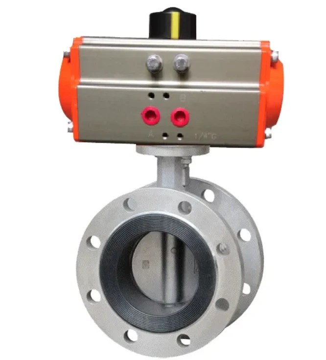 Pneumatic sanitè papiyon valv