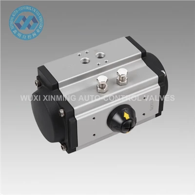 90 degre Rotary Double Enterimè Pneumatic Valv actionneur, sèl aji aksyon konpwesyon