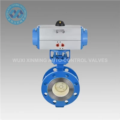 Efikas Pneumatic Flange Papiyon Valv Egzat Règleman likid