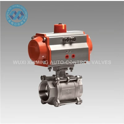 ISO Creole Double Aji Nerjaveèi Pneumatic Actuator boul valv