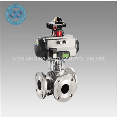 Pneumatic 3 valv boul bride