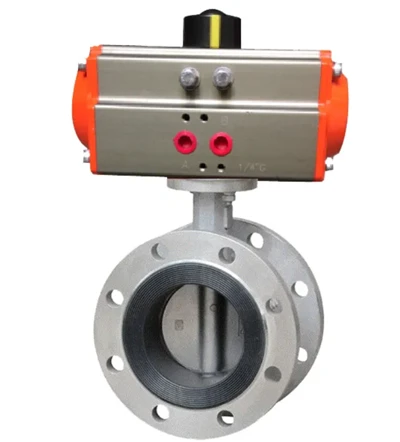 Pneumatic sanitè papiyon valv