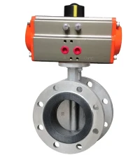 Pneumatic sanitè papiyon valv
