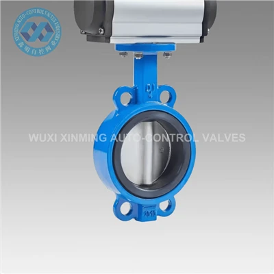Nerjaveèi asye ss 304 316 l Pneumatic Papiyon Valv Valv