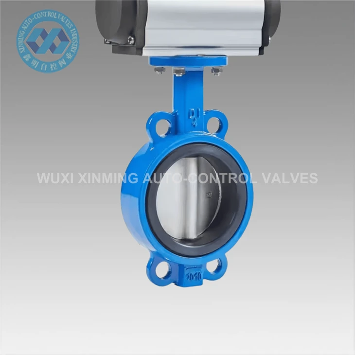 Nerjaveèi asye ss 304 316 l Pneumatic Papiyon Valv Valv